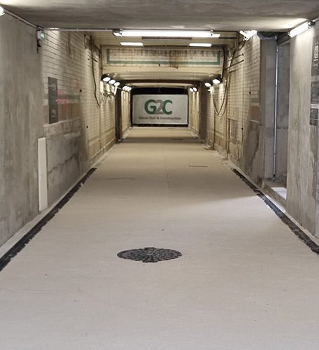 G2C Rénovation Passage souterrain SNCF Génie Civil